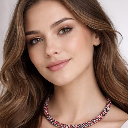 Handmade Beaded Rope Style Necklace, Gift For Her, Statement Necklace