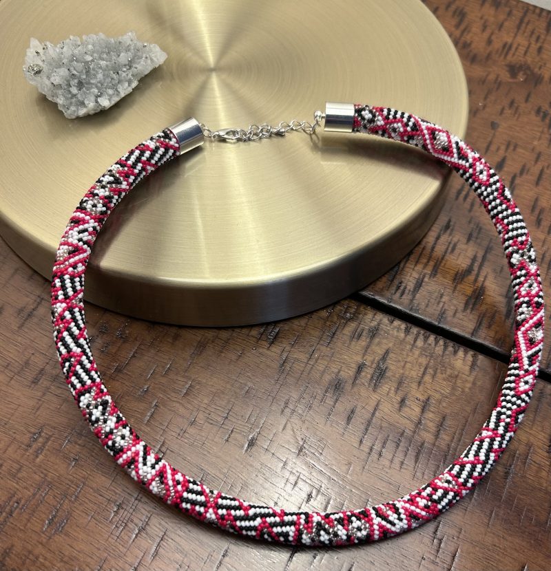 Handmade Beaded Rope Style Necklace, Gift For Her, Statement Necklace