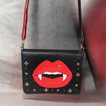 Vampire style PU crossbody bag