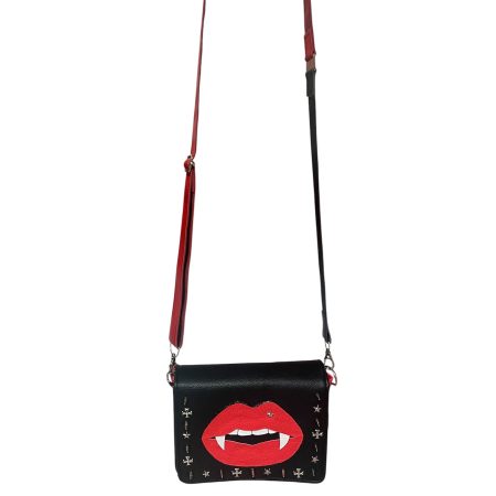 Vampire style PU crossbody bag