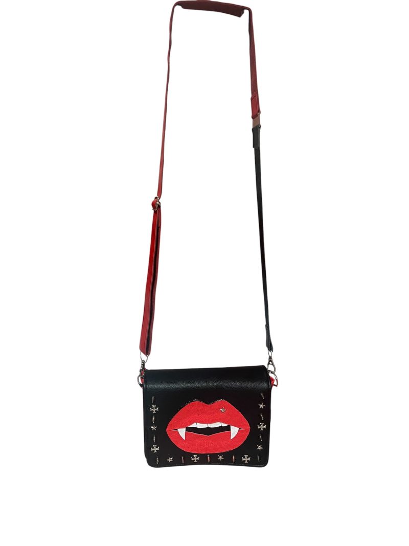 Vampire style PU crossbody bag