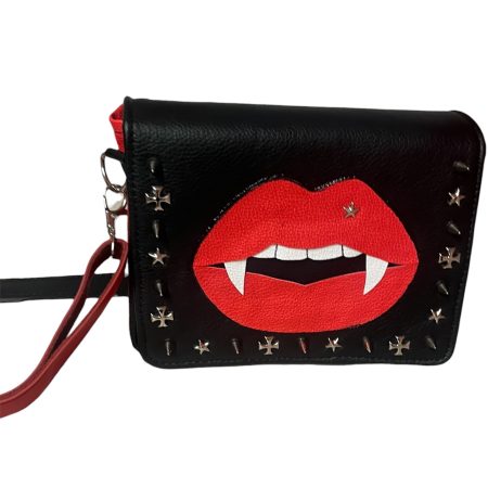 Vampire style PU crossbody bag