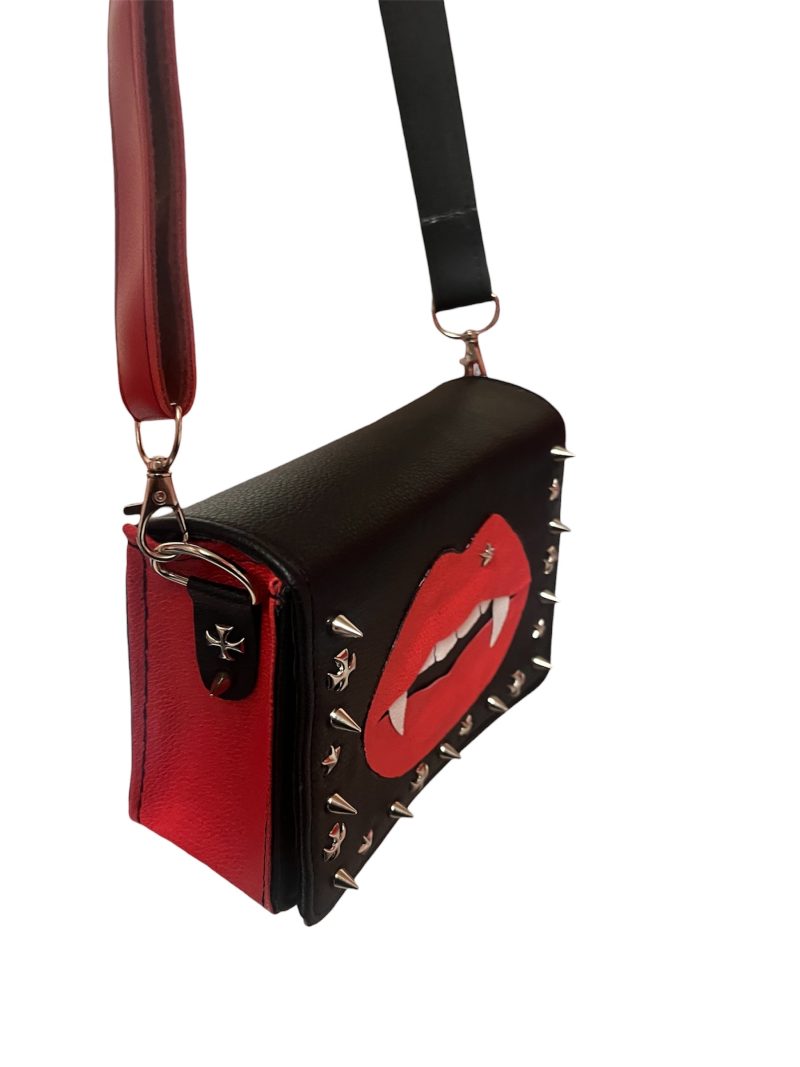 Vampire style PU crossbody bag