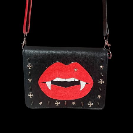 Vampire style PU crossbody bag