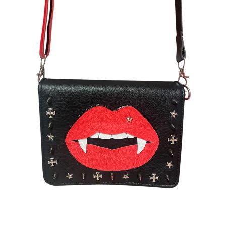 Vampire style PU crossbody bag