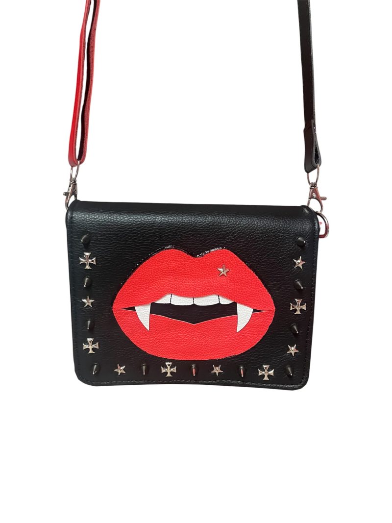 Vampire style PU crossbody bag
