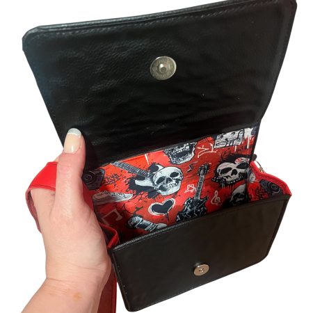 Vampire style PU crossbody bag