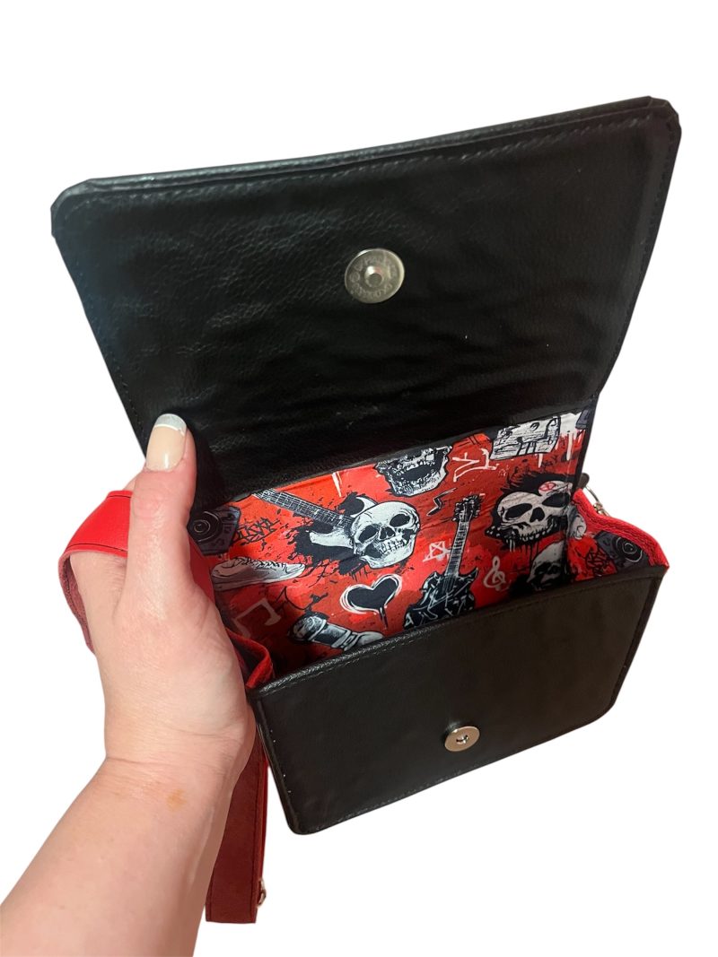 Vampire style PU crossbody bag