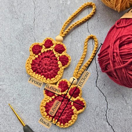 Crochet Paw Print Hanging Decoration, Oil Diffuser