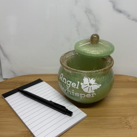 Angel Whisper Pot - Green and Gold