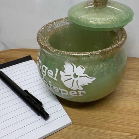 Angel Whisper Pot - Green and Gold