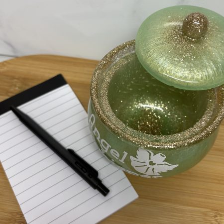 Angel Whisper Pot - Green and Gold