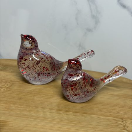 Red Glitter Bird Set