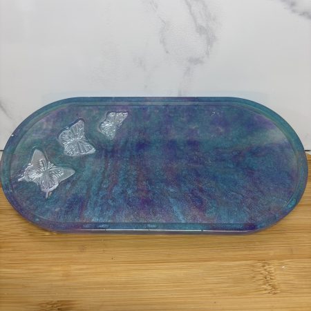 Butterfly Trinket Tray - Purple and Blue