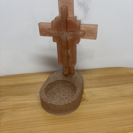 Cross Tealight Holder - Terracotta
