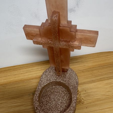 Cross Tealight Holder - Terracotta