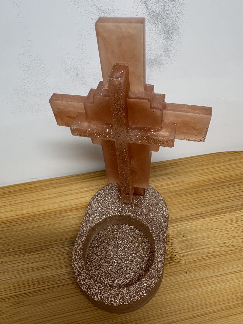 Cross Tealight Holder - Terracotta