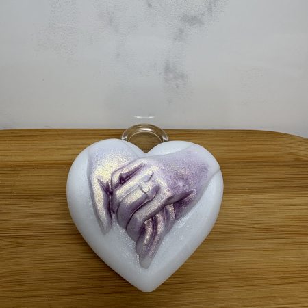 Hold Me Tight Heart - Purple and White