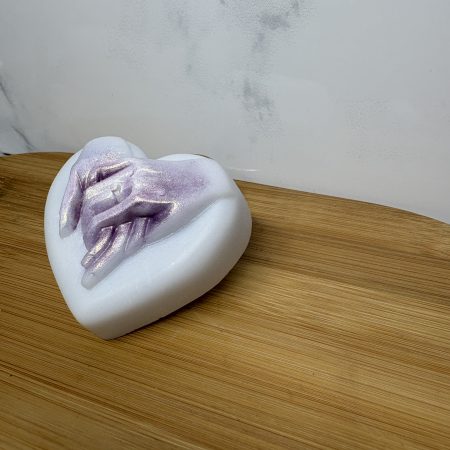 Hold Me Tight Heart - Purple and White