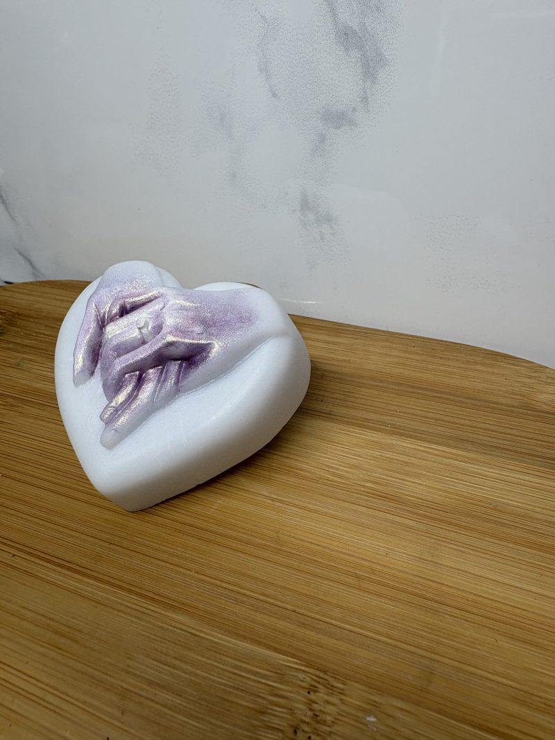 Hold Me Tight Heart - Purple and White
