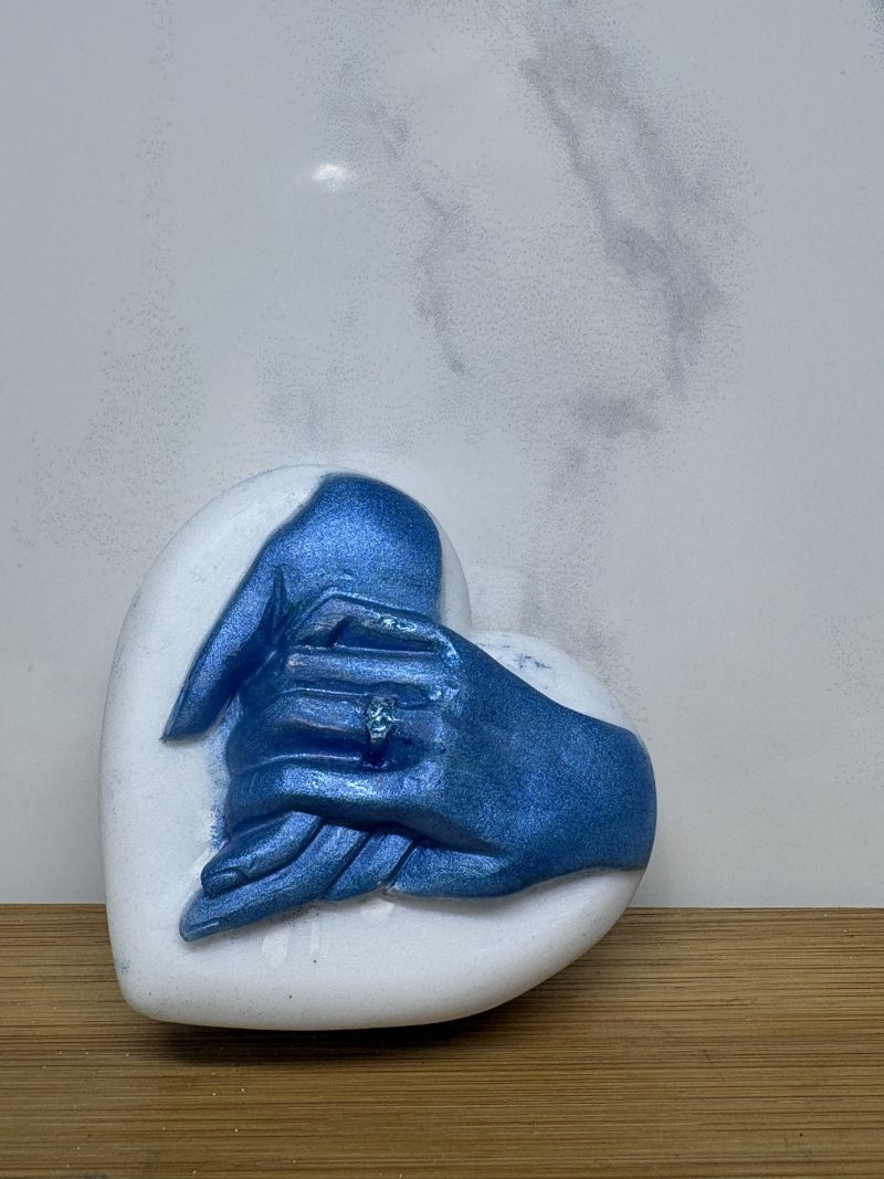 Hold Me Tight Heart - Blue and White