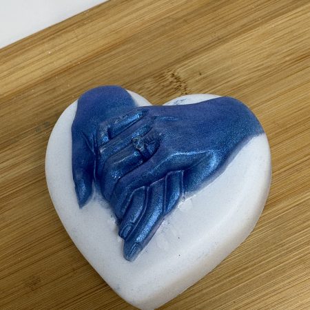 Hold Me Tight Heart - Blue and White