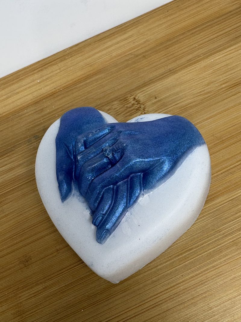 Hold Me Tight Heart - Blue and White