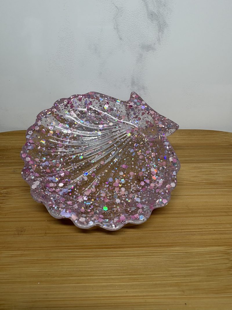 Shell Trinket Tray - Pink Sparkles