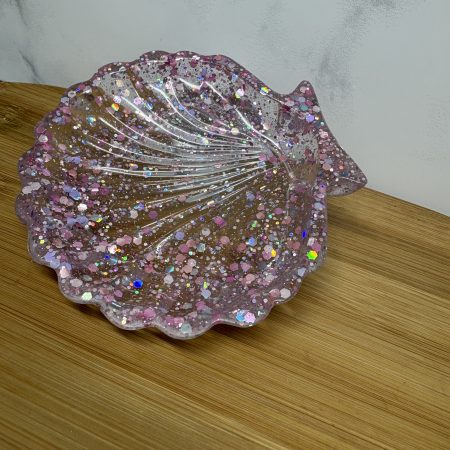 Shell Trinket Tray - Pink Sparkles
