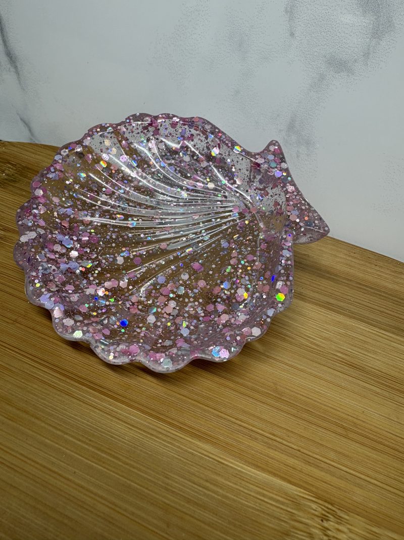 Shell Trinket Tray - Pink Sparkles