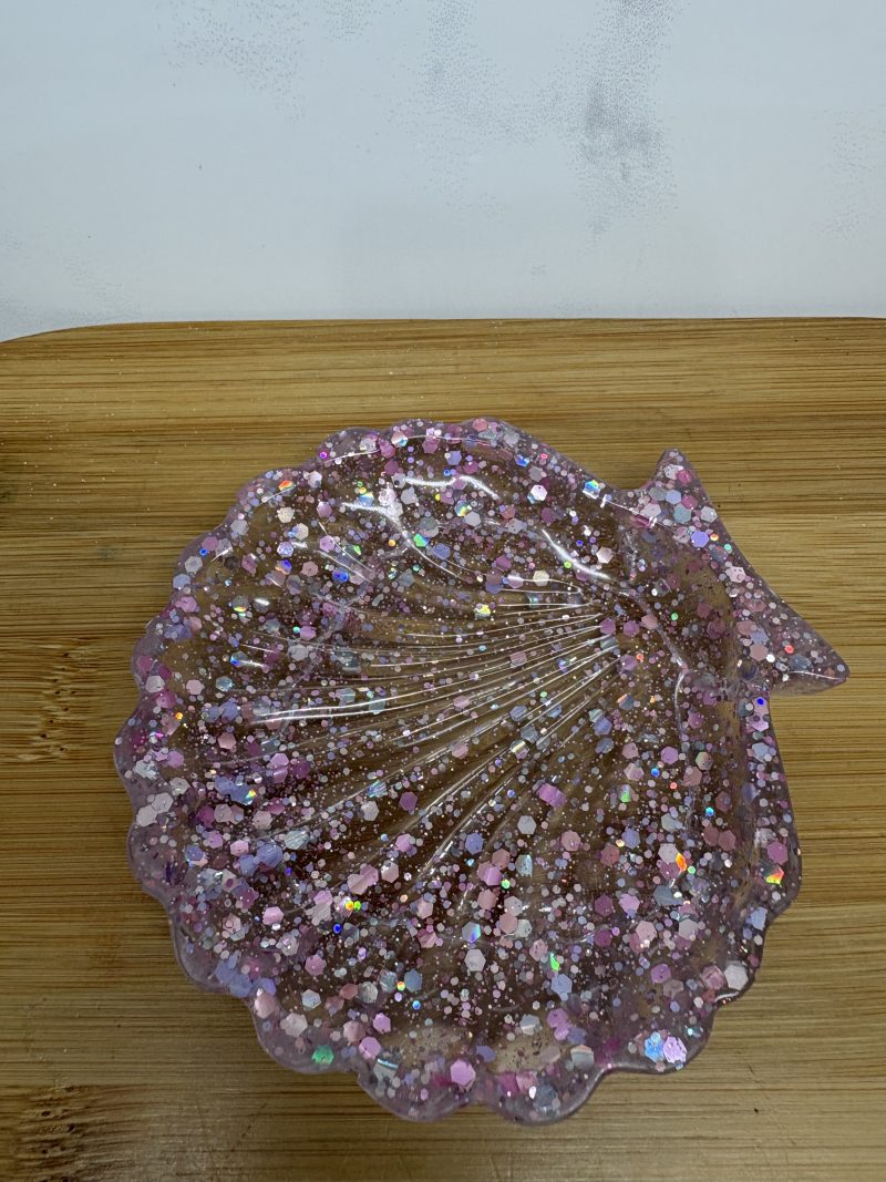 Shell Trinket Tray - Pink Sparkles