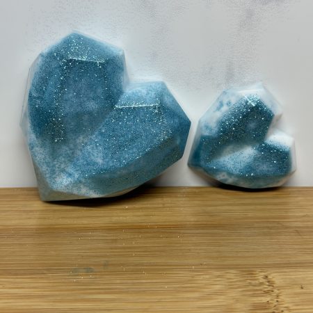 Next To Me Heart Set - Teal and White Sparkly
