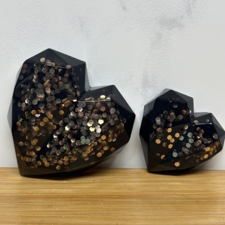 Next To Me Heart Set - Black and Gold