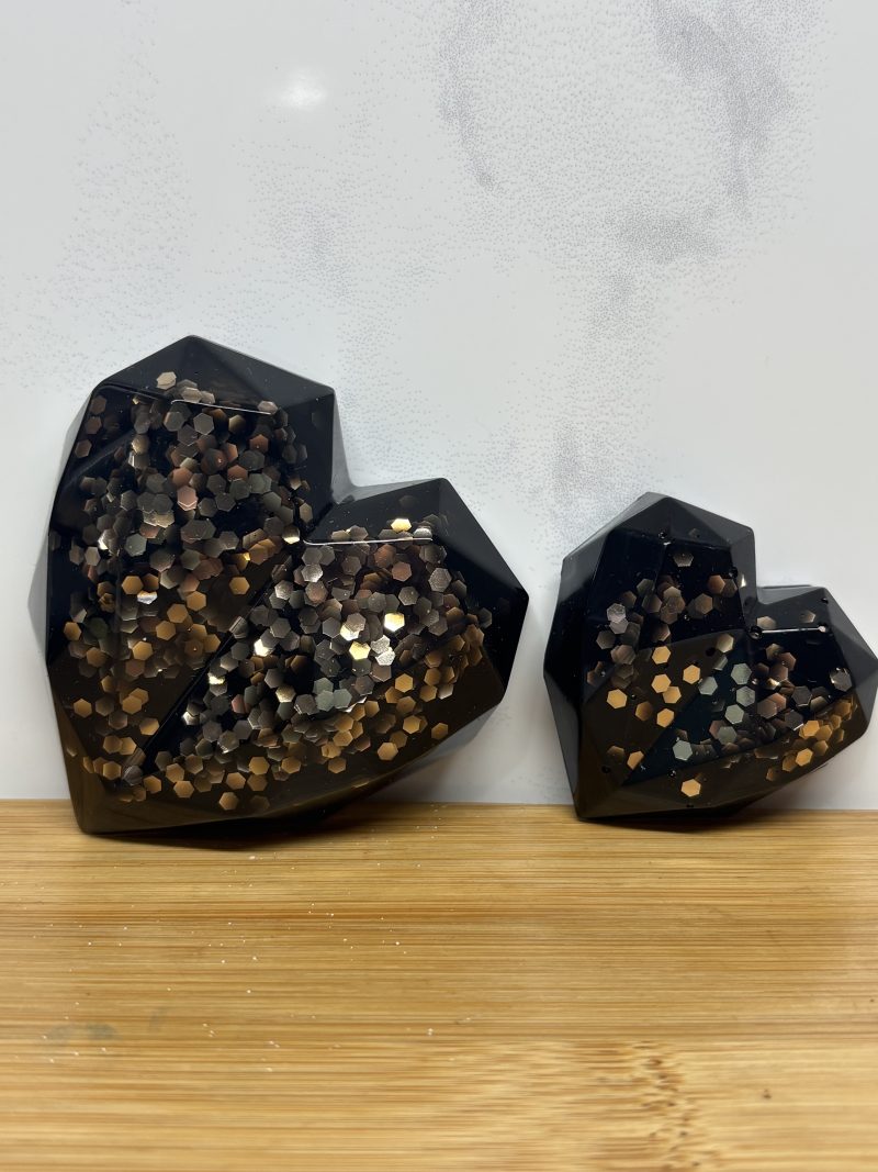 Next To Me Heart Set - Black and Gold