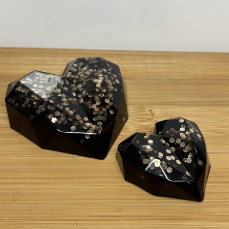 Next To Me Heart Set - Black and Gold