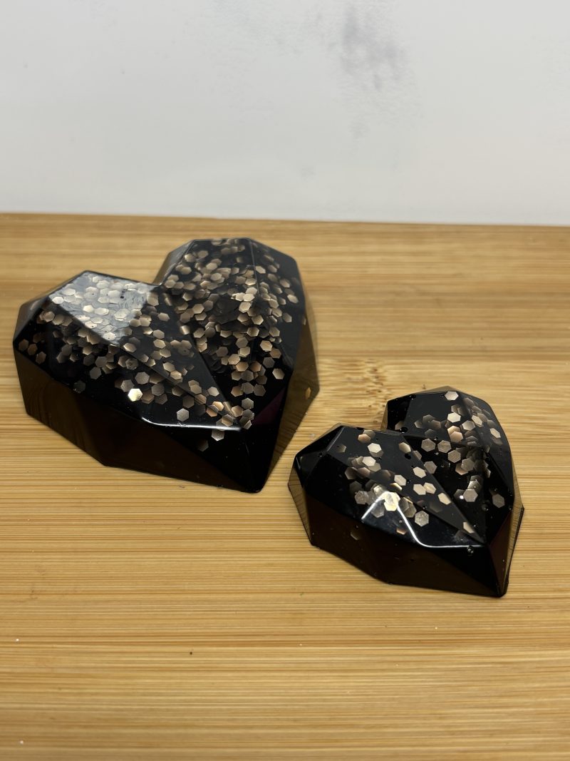 Next To Me Heart Set - Black and Gold