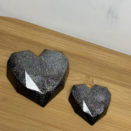 Next To Me Heart Set - Black and Silver