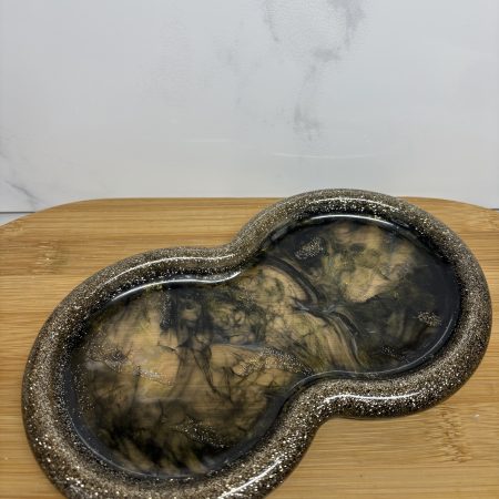 Accessory/Trinket Tray - black and gold