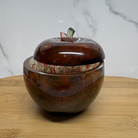 Apple Design Storage Pot - Red and Green