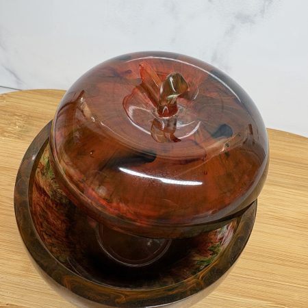 Apple Design Storage Pot - Red and Green