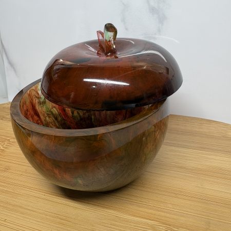 Apple Design Storage Pot - Red and Green