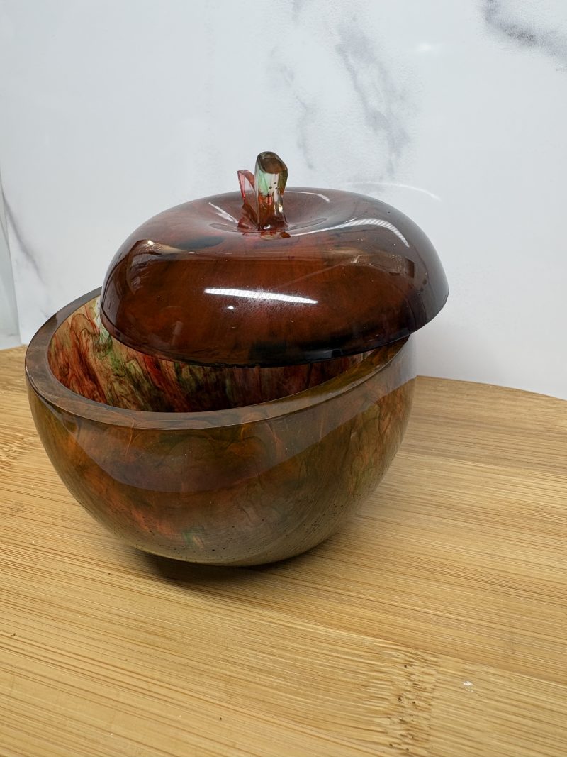Apple Design Storage Pot - Red and Green