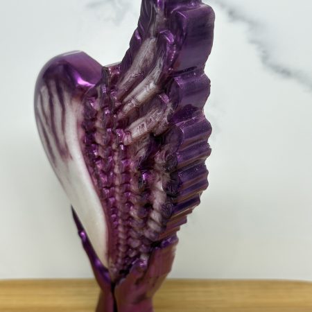 Open Hand Heart And Wing - Purple and White