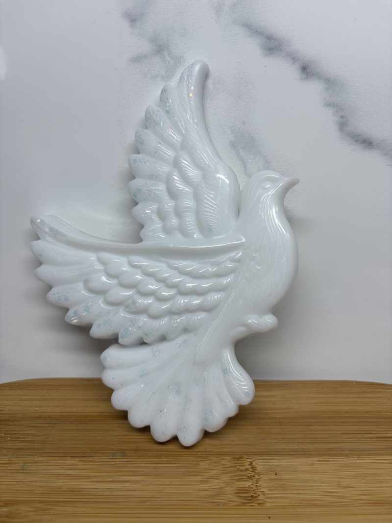 Large Dove, Flat Design - White