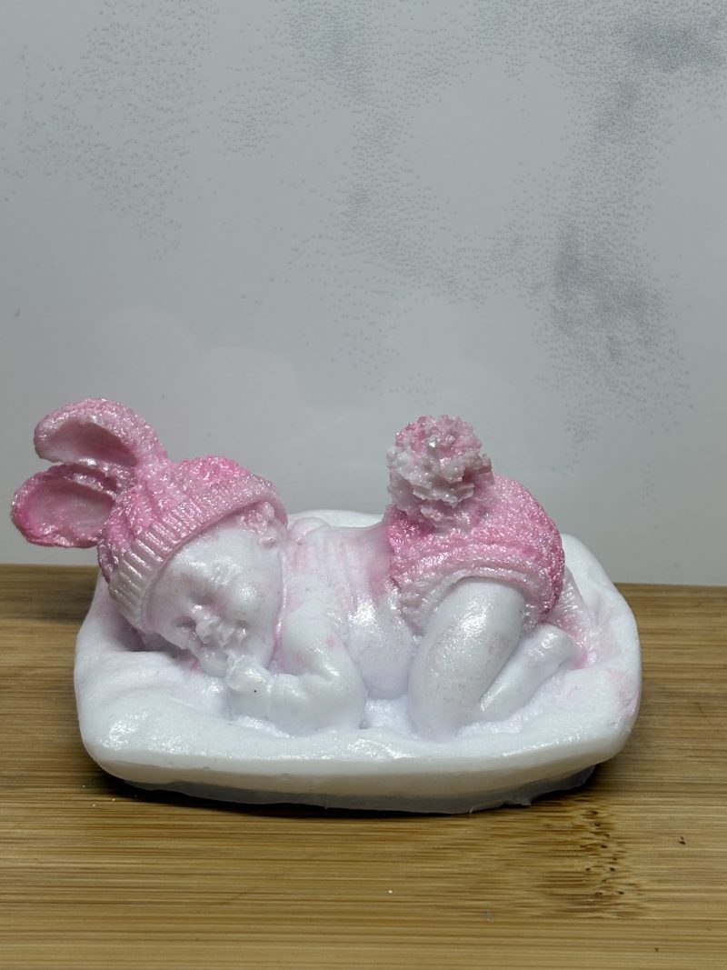 Cute Baby Ornament - Pink and White