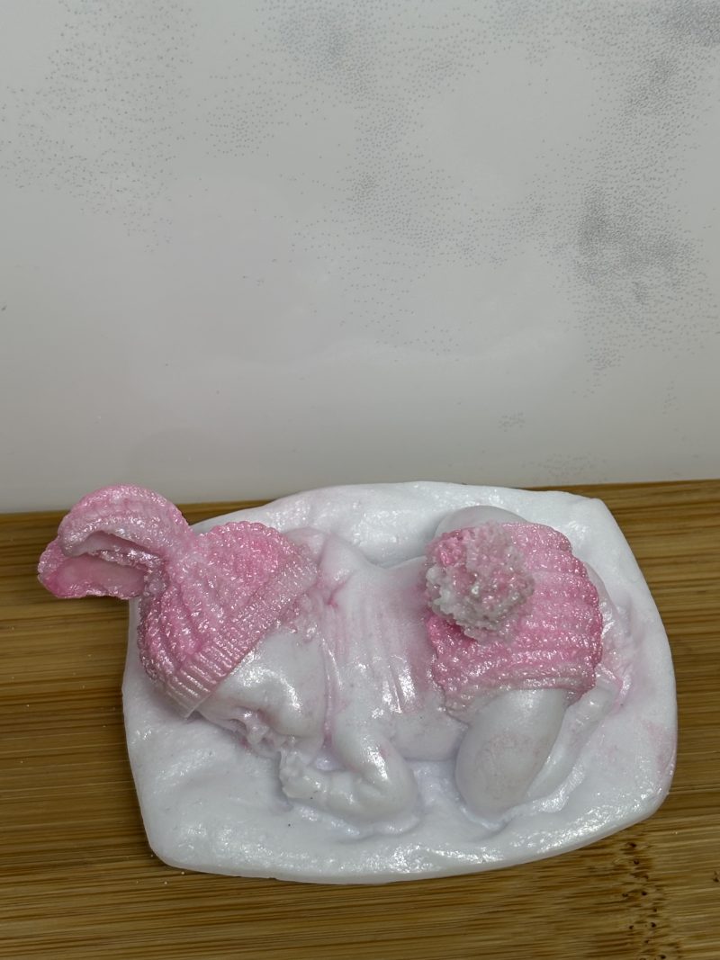 Cute Baby Ornament - Pink and White