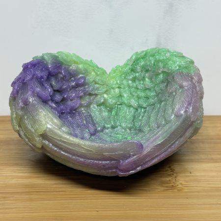 Wing Tealight Trinket Bowl - Purple and Green