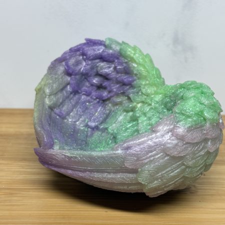 Wing Tealight Trinket Bowl - Purple and Green