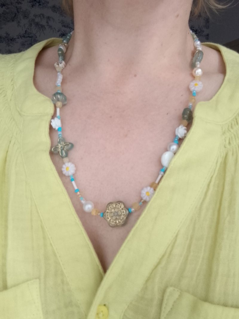 Honey Calcite English Garden Necklace
