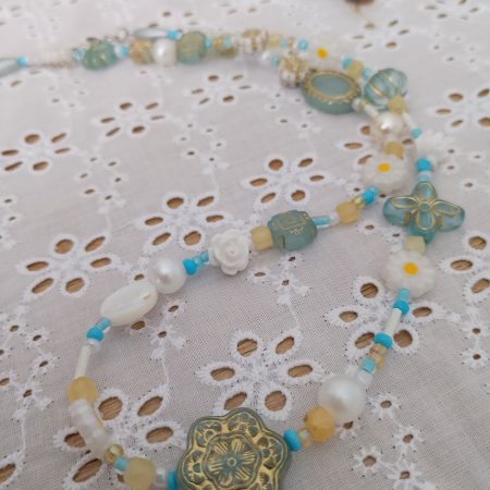 Honey Calcite English Garden Necklace
